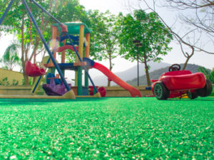 playground over artificial grass